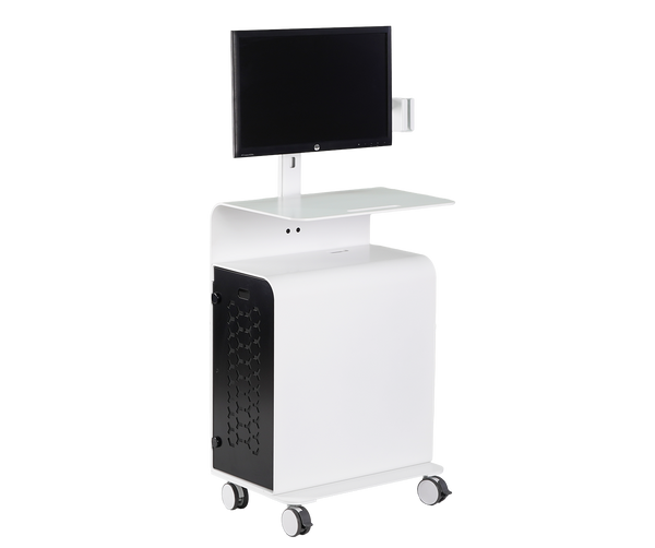 3DDS 3D Cart mobile dental workstation for intraoral scanner with monitor and desktop PC cabinet
