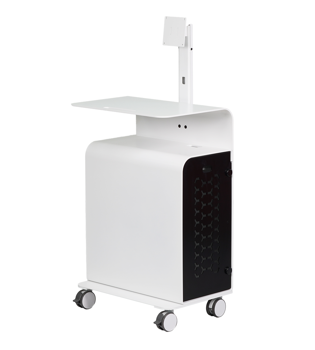 3DDS 3D Cart intraoral scanner cart with large desktop PC cabinet and monitor mount