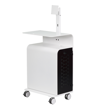 3DDS 3D Cart intraoral scanner cart with large desktop PC cabinet and monitor mount