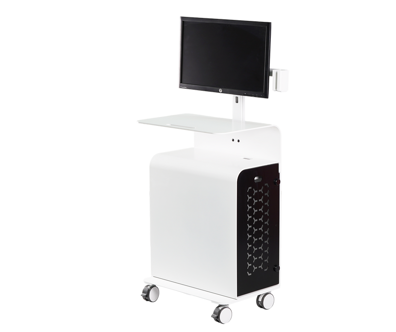 3DDS 3D Cart professional intraoral scanner cart with monitor mount, scanner holder and desktop PC cabinet