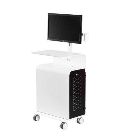 3DDS 3D Cart professional intraoral scanner cart with monitor, adjustable scanner holder and desktop PC cabinet