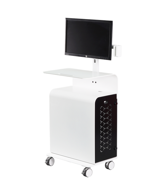 3DDS 3D Cart professional intraoral scanner cart with monitor, adjustable scanner holder and desktop PC cabinet