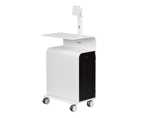 3DDS 3D Cart for intraoral scanners with enclosed desktop PC cabinet and monitor mount