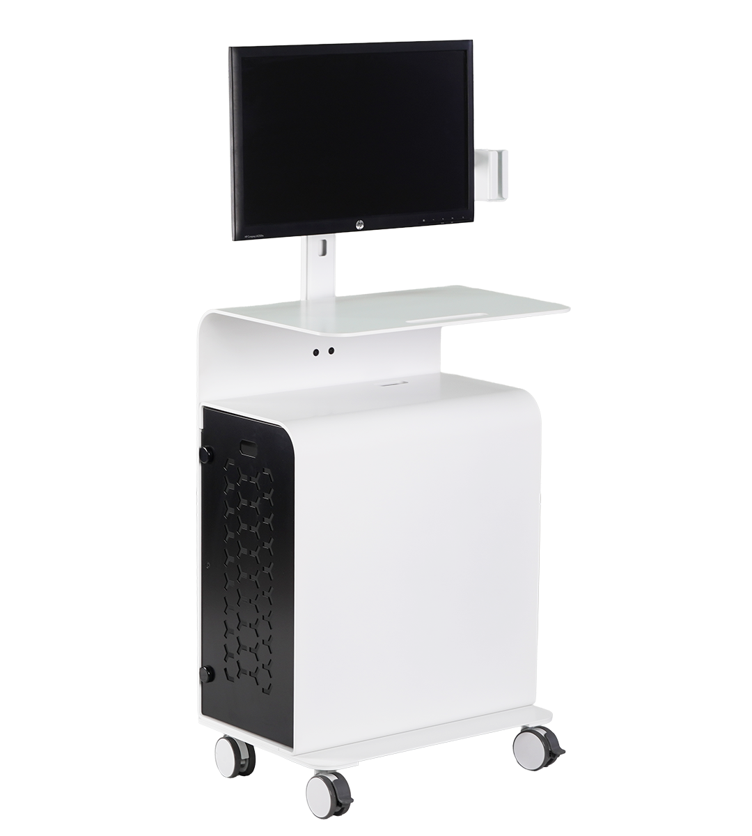 3DDS 3D Cart professional intraoral scanner cart with monitor mount, adjustable scanner holder and desktop PC cabinet