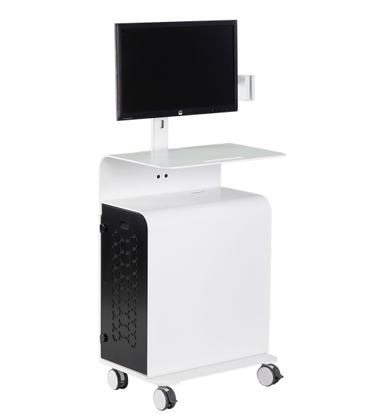 3DDS 3D Cart professional intraoral scanner cart with monitor mount, adjustable scanner holder and desktop PC cabinet