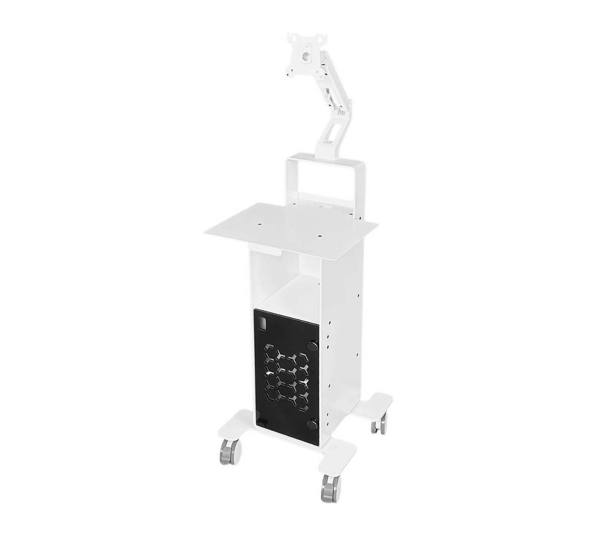 3DDS Lite Cart for intraoral scanners with adjustable monitor mount and work surface