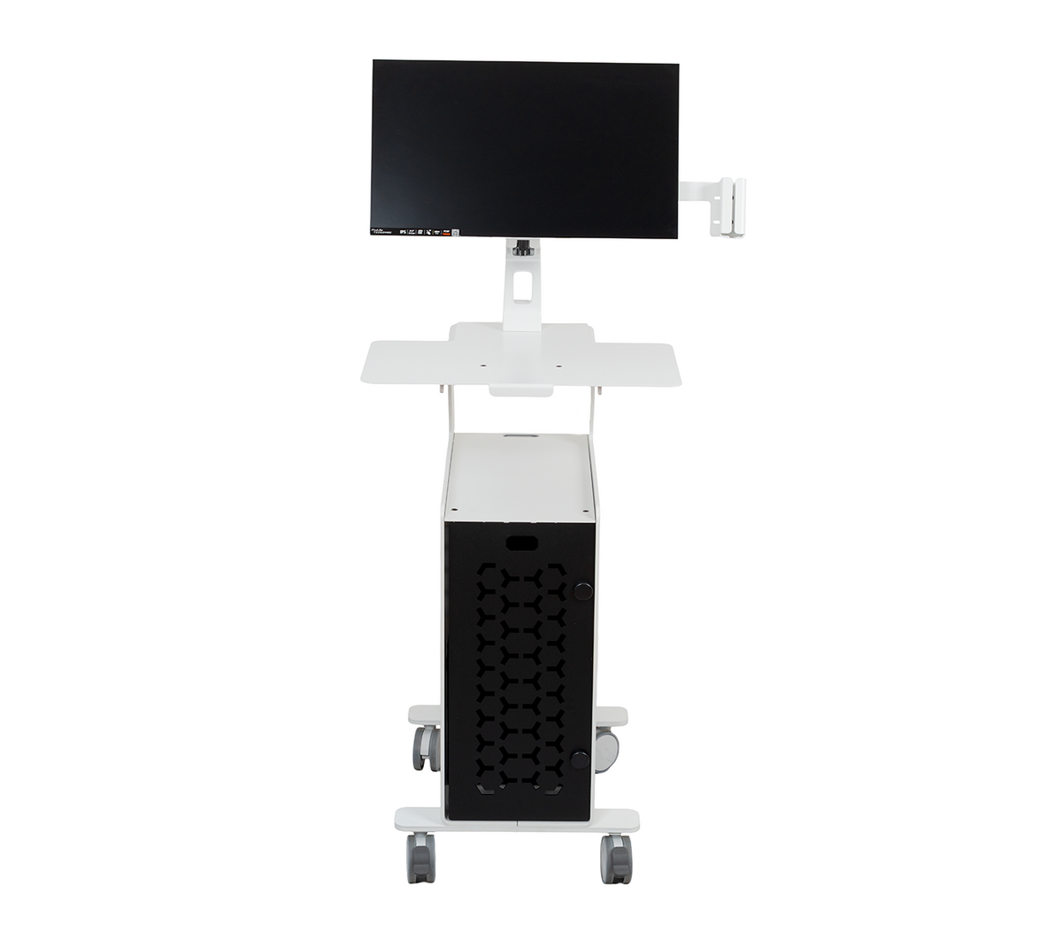 3DDS Lite Cart PC mobile intraoral scanner workstation designed for desktop computer, monitor and dental scanner