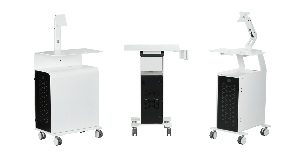 3DDS intraoral scanner cart for desktop PC and touchscreen monitor